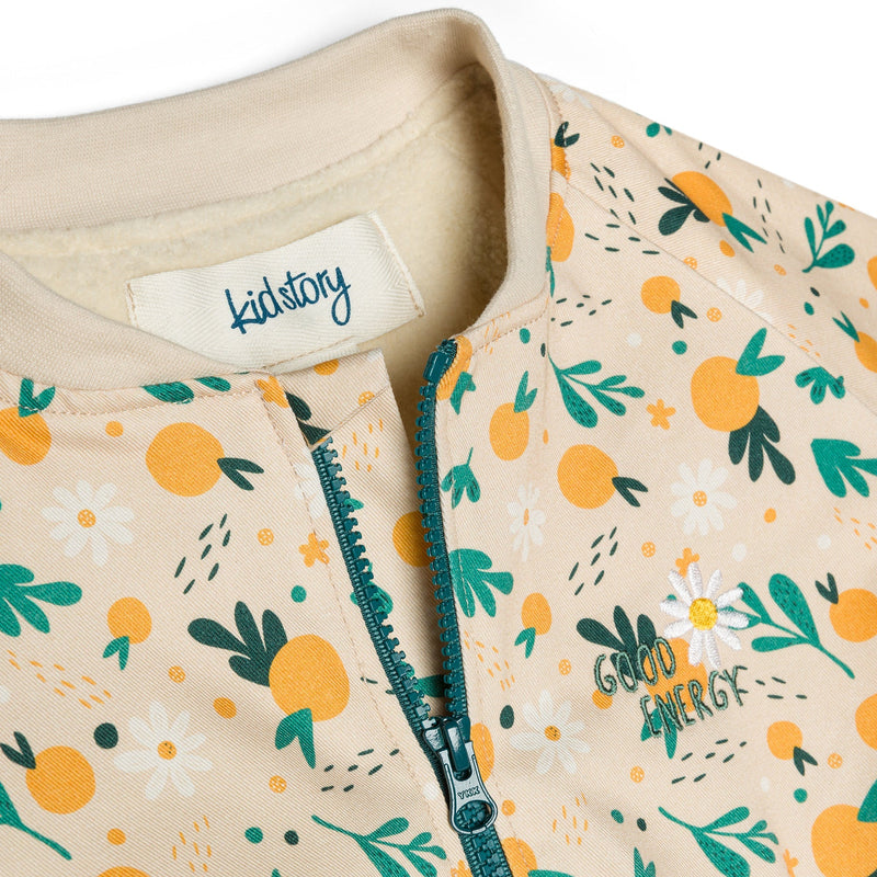 Bio finishing cotton jacket | Orange