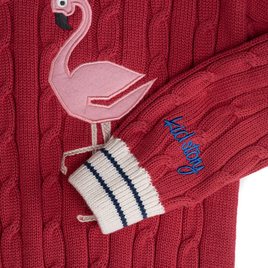 Organic Cotton Sweater | Red Flaming