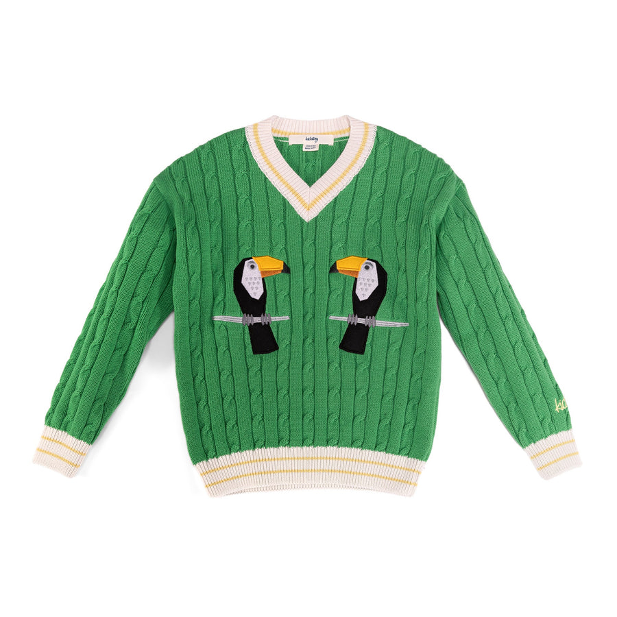 Organic Cotton Sweater | Green Pelican