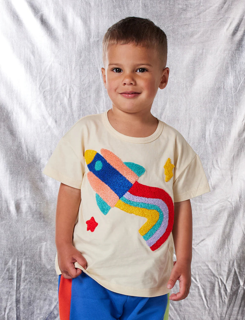 Rocket Cotton Applique T-shirt
