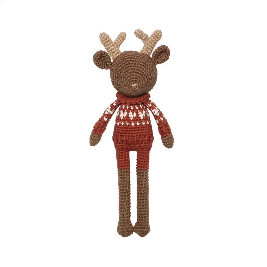 Robin Reindeer I Hearts Sweater Brown/Red