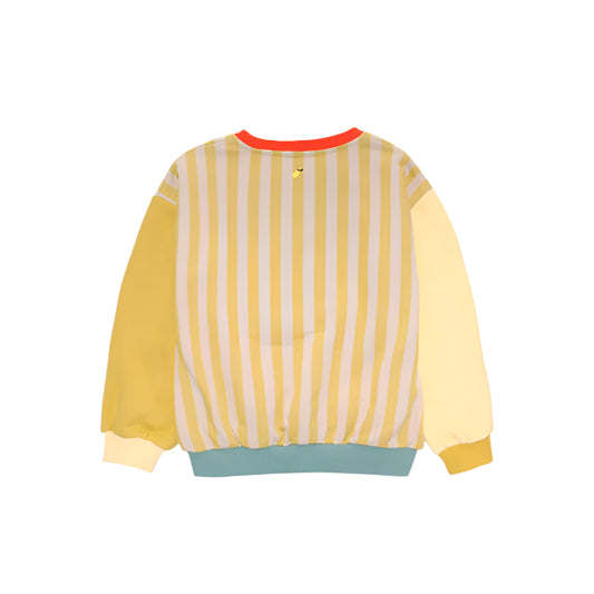 Sweater | reed green + sandy yellow stripes | wonders of the deep sea