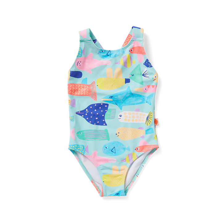 Long Sleeve Zip Bather Rainbow Reef