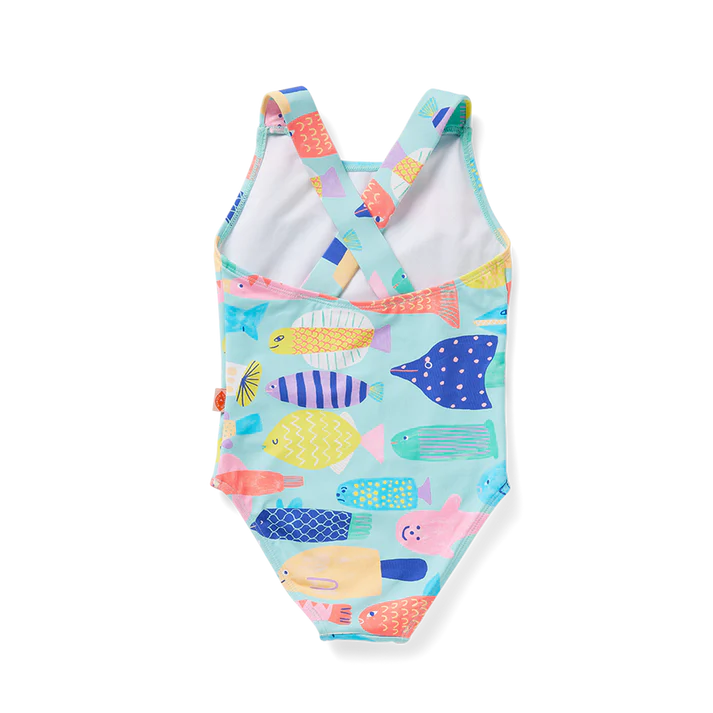 Long Sleeve Zip Bather Rainbow Reef