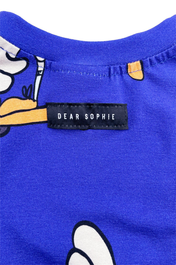 Hi Bird Navy Loose Crop Top