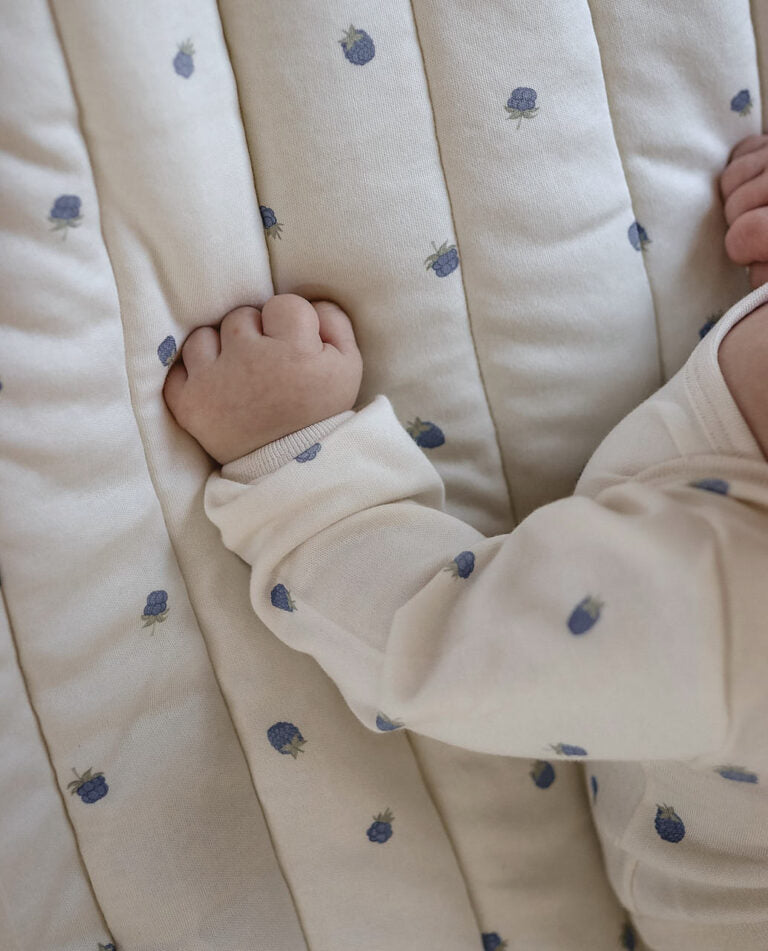 Blueberries Quilted Organic Blanket