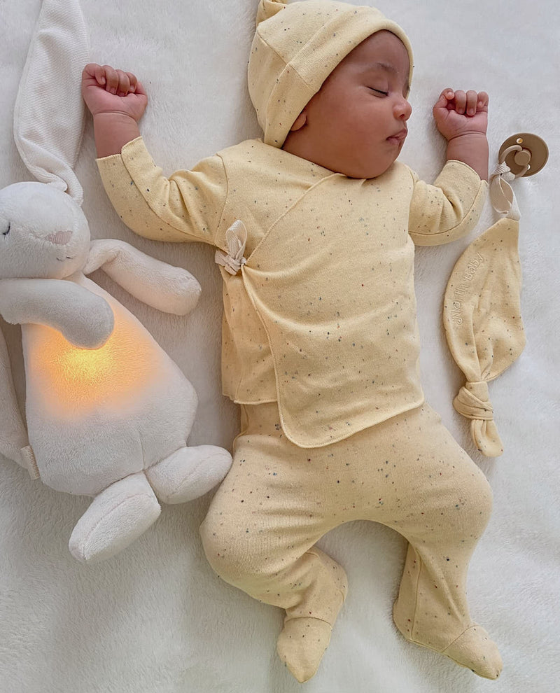 Organic Wrap Top & Footed Pants (Box) | Banana