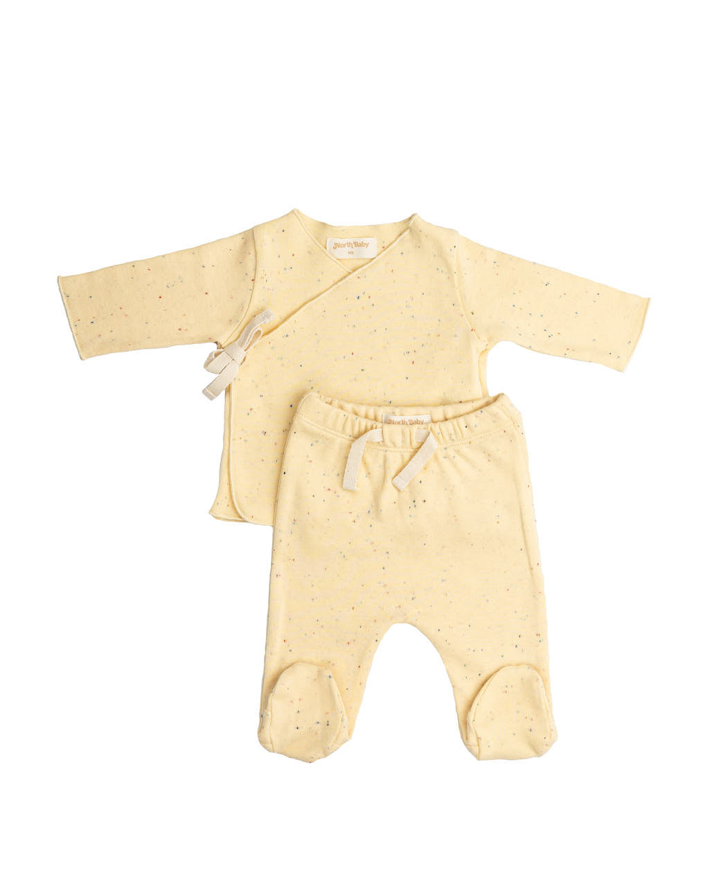 Organic Wrap Top & Footed Pants (Box) | Banana