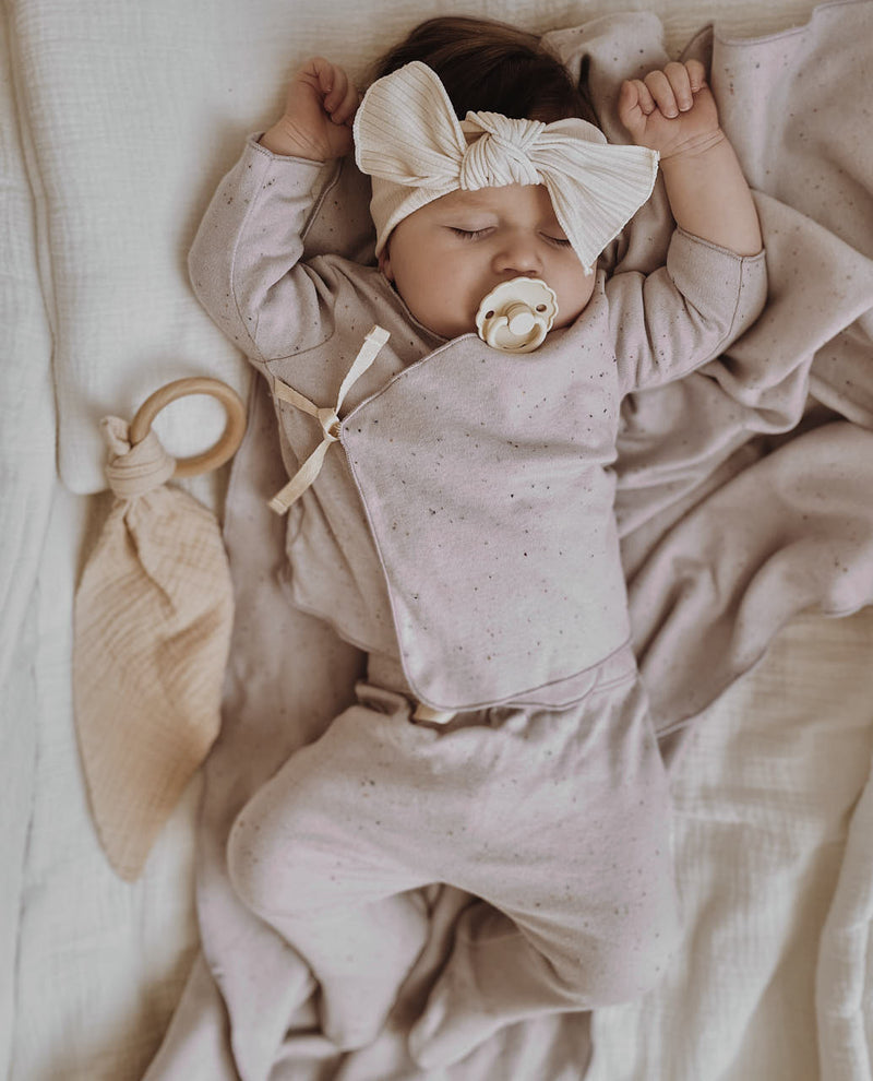 Organic Wrap Top & Footed Pants (Box) | Cloud