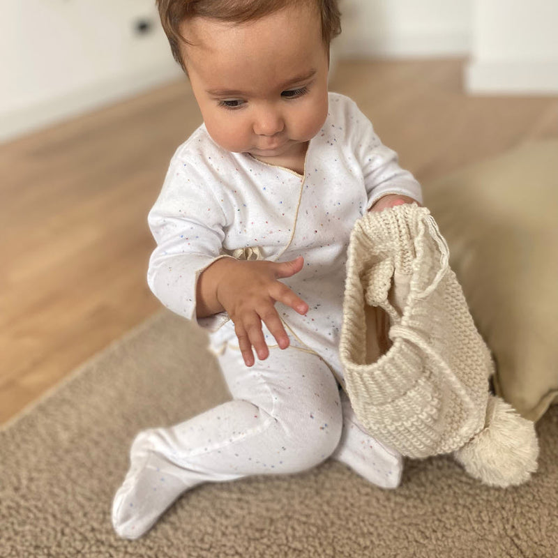 Organic Wrap Top & Footed Pants (Box) | White Milk