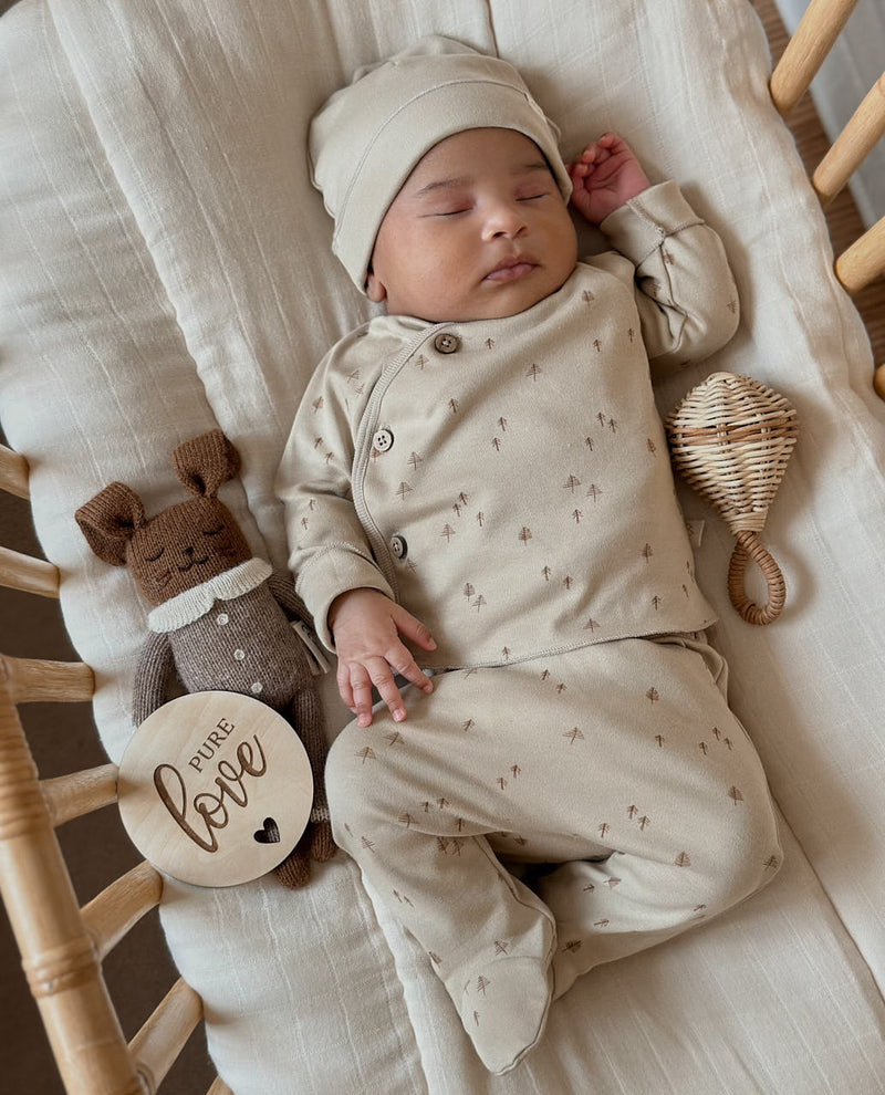 Organic Wrap Top & Footed Pants (Box) | Rock Forest