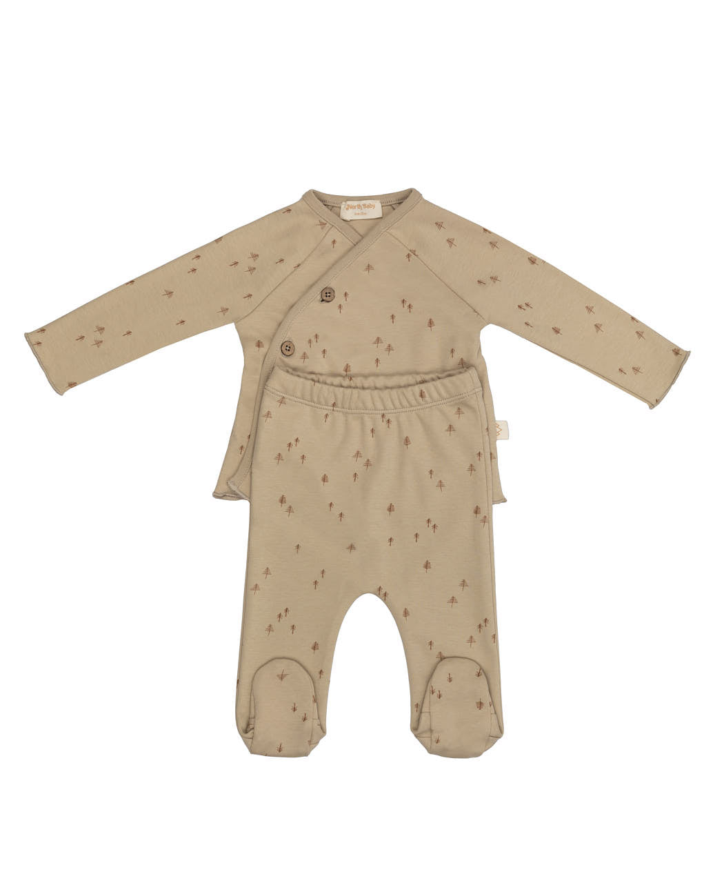 Organic Wrap Top & Footed Pants (Box) | Rock Forest