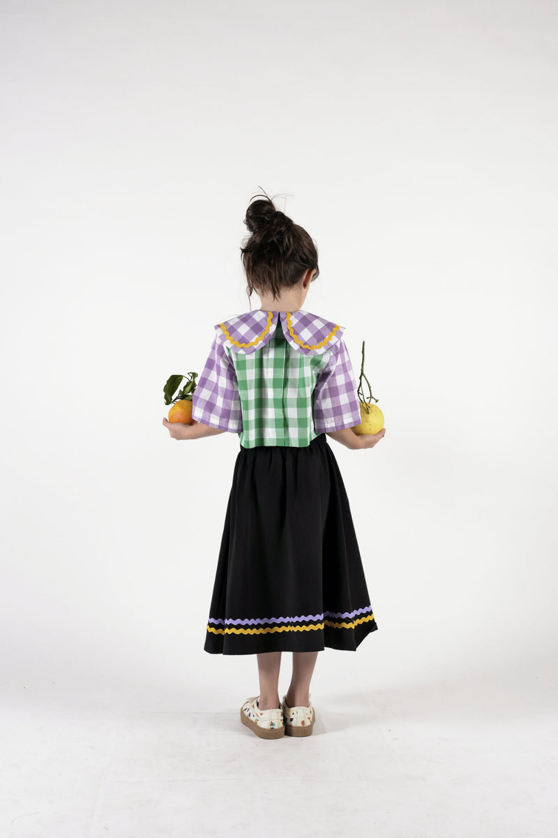 Leonilde Vichy | Cropped blouse