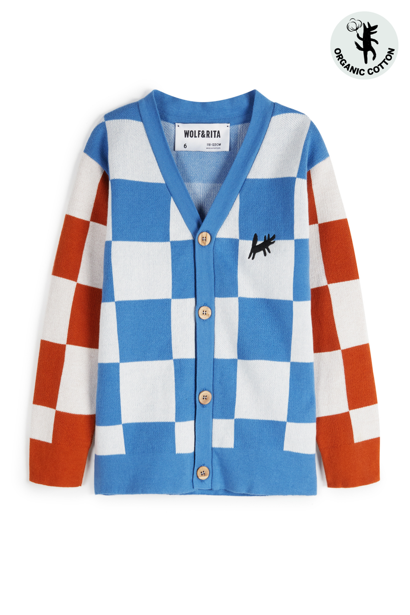 Samuel Check | Knitted cardigan