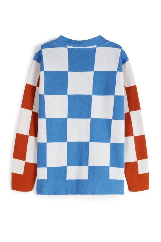 Samuel Check | Knitted cardigan