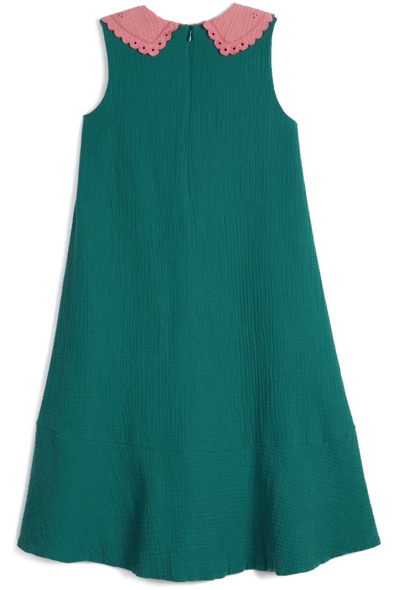 Betânia Emerald | Αμάνικο φόρεμα σε γραμμή Α