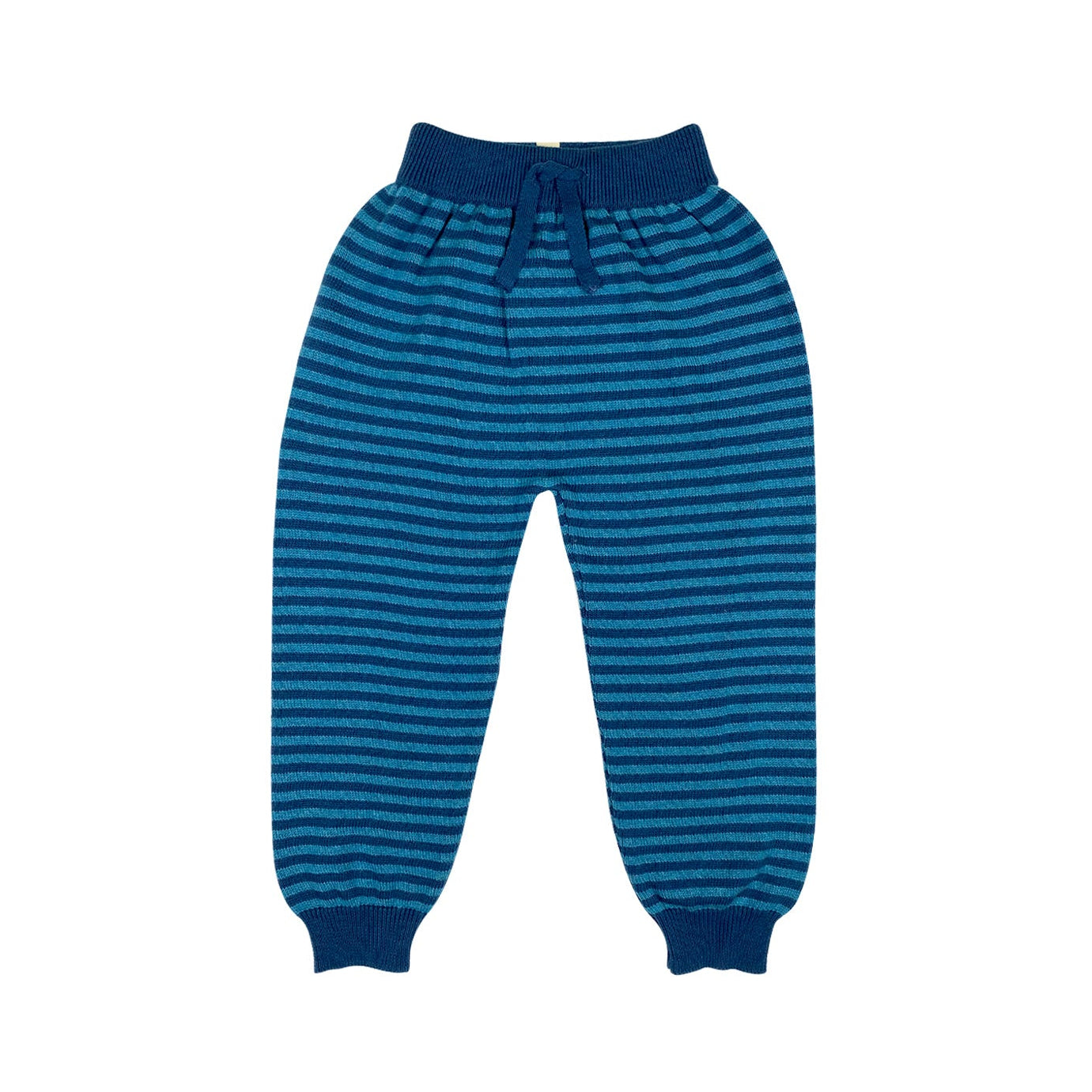 Blue striped pants on a white background