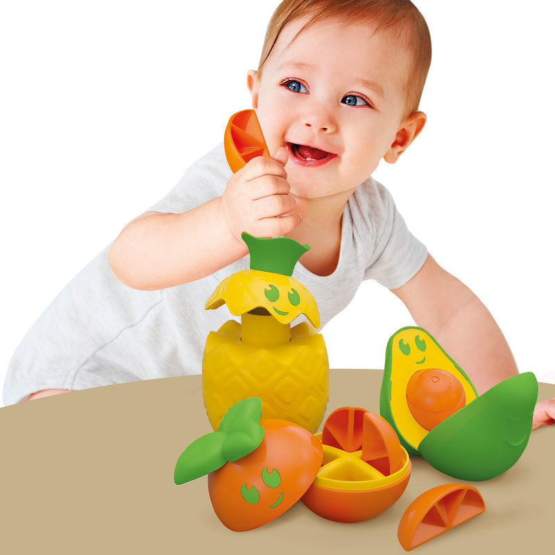 Baby Clementoni Βρεφικό Παιχνίδι Σετ Φρούτων Από Ανακυκλωμένα Υλικά Για 12-36 Μηνών