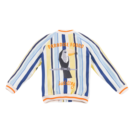 Organic/Bio finishing cotton jacket | Colorful Stripes