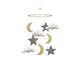 Gamcha - Mobile, Star/Moon/Cloud, Grey/Yellow