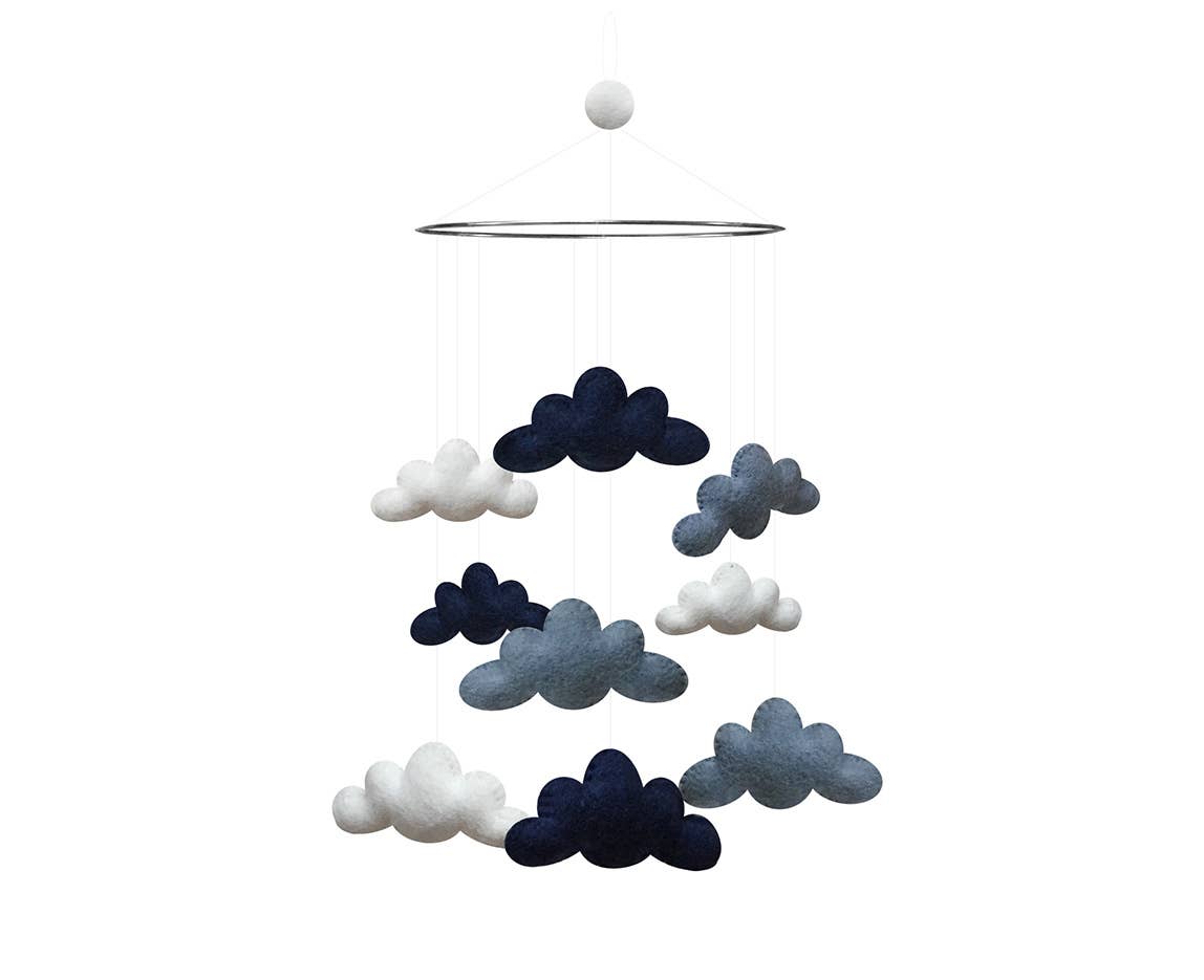 Gamcha - Mobile, Clouds, Blue/White
