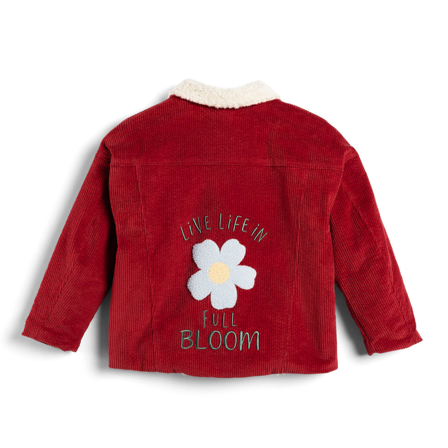 Teddy Jacket | Warm Red Flowers