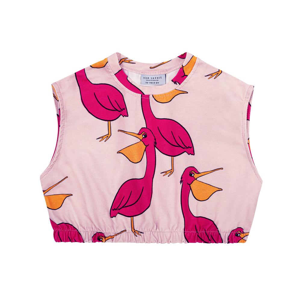 Pelican Beige Loose Crop Top