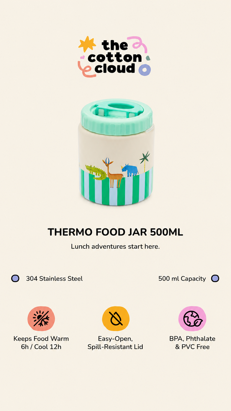 the cotton cloud - Thermo Food Jar Croc Rock 500ml