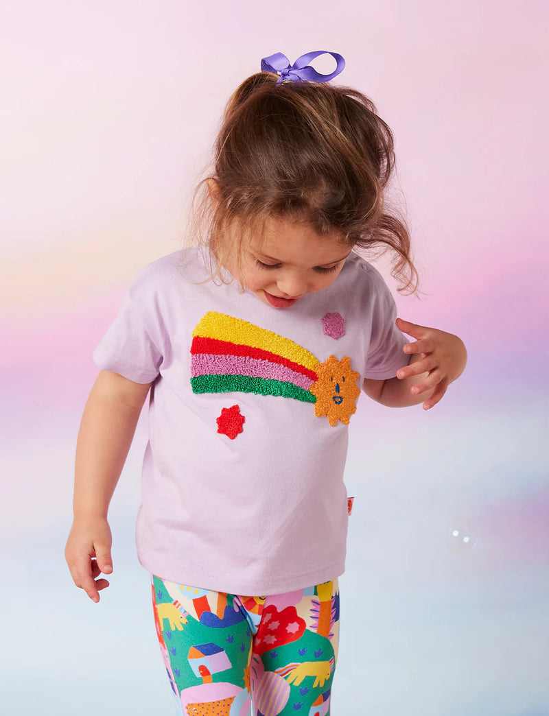 Rainbow Cotton Applique T-shirt