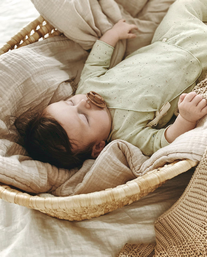 Organic Wrap Top & Footed Pants (Box) | Aloe