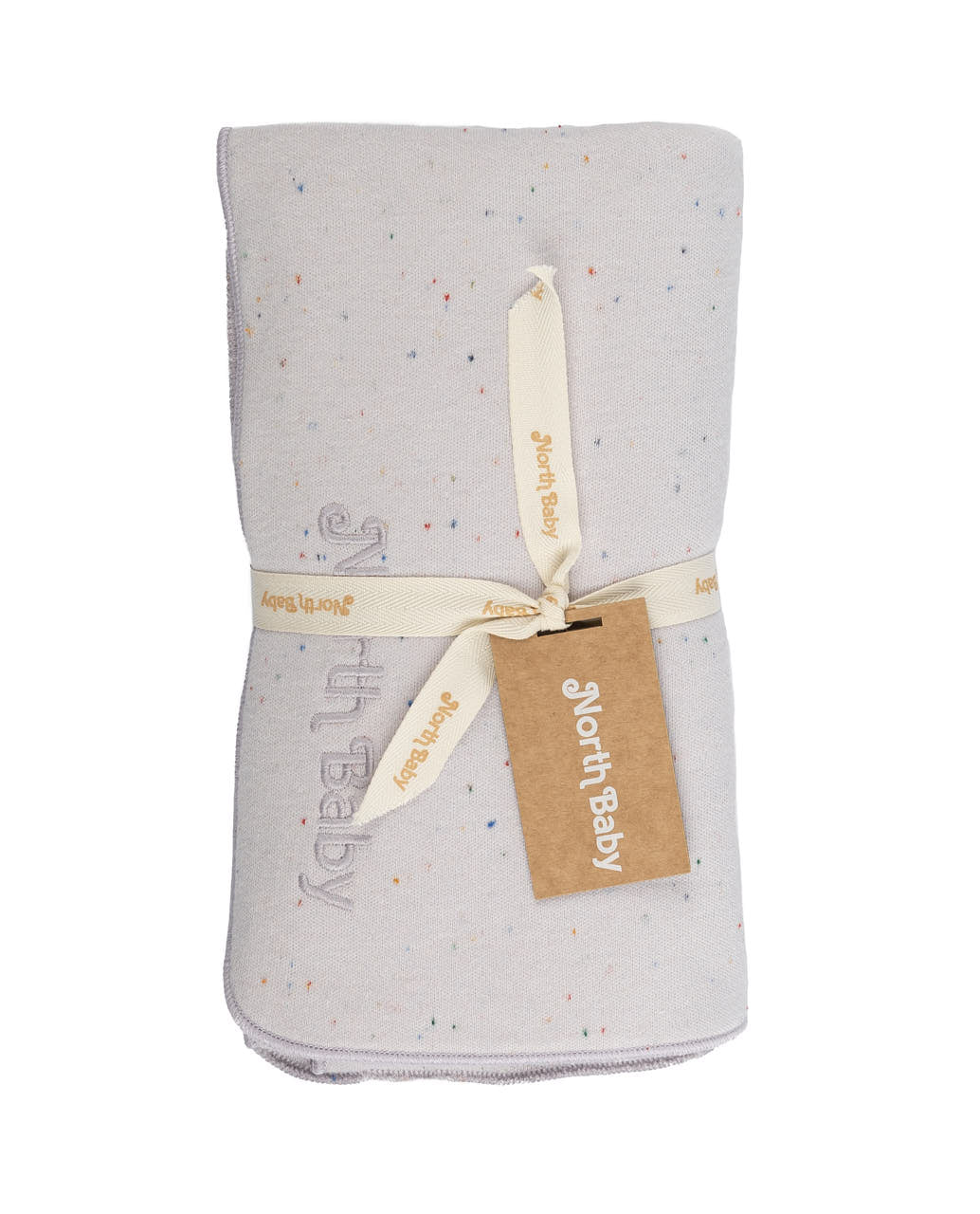 XL organic cotton blanket with recycled flecks (Cloud)