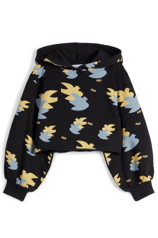 Dália Paz |  Long sleeved fleece cropped hoodie