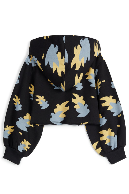 Dália Paz |  Long sleeved fleece cropped hoodie